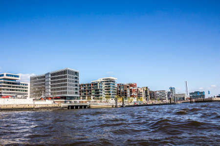 The Hafencity or harbor city of Hamburg, Germany is a newly build and central residential area in Hamburg.のeditorial素材