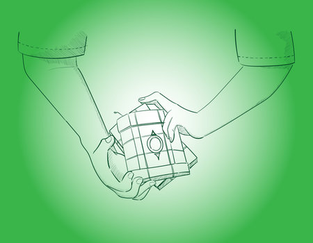 Cubic Pulpit Symbolization of Foolish Intervention in Religionのイラスト素材