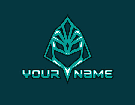 ESport Logo Terrible Face of the Enemy. Very symbolic of aggressiveness and expressiveness as if it symbolizes the devilのイラスト素材