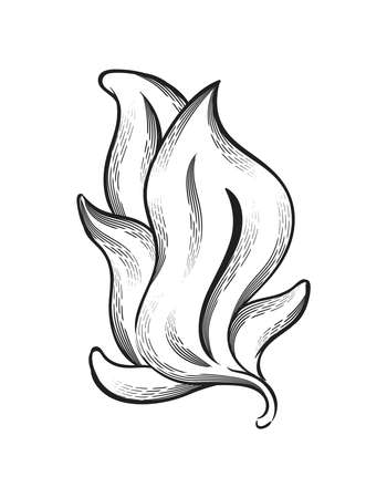 Floral Leaves Swirl Ornament Lines Vector Decorationのイラスト素材