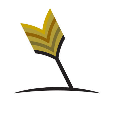 Striking Arrow. Simple Vector Illustration Format. Arrow Feather Tailのイラスト素材