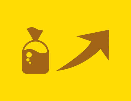 Simple Icon Silhouette Vector Illustration of Bulk Plastic Cooking Oil experiencingのイラスト素材