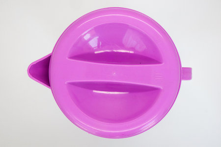 isolated white, refillable basin for food and drinks for kitchen needsの写真素材