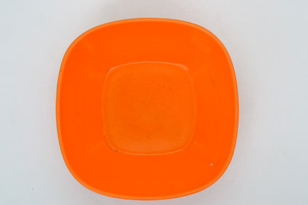 bowl or basin for storing food or vegetables isolated on whiteの写真素材