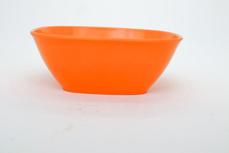 bowl or basin for storing food or vegetables isolated on whiteの写真素材