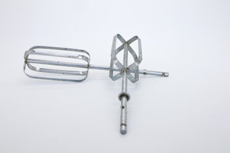 Mixer blade or propeller isolated on whiteの写真素材