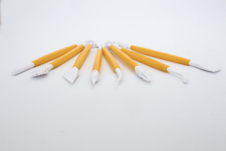 KNIFE FONDANT ART CLAY REFILL CUTTER CAKE CHEF DECORATION CRAFT isolated whiteの写真素材