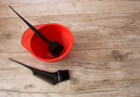 hairdressing tools closeupの写真素材