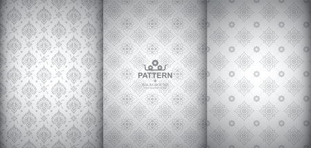 Line Thai, The Arts of Thailand, Thai pattern White background.のイラスト素材