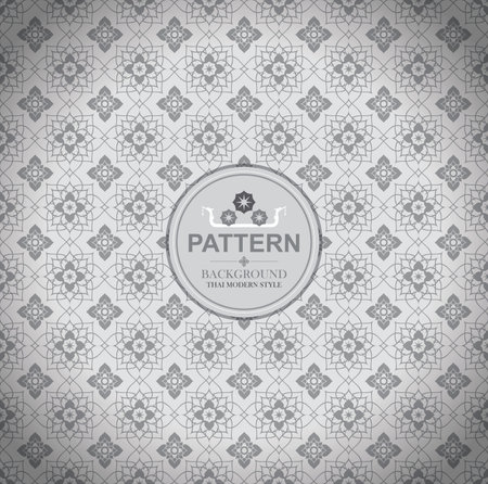 Line Thai, The Arts of Thailand, Thai pattern White background.