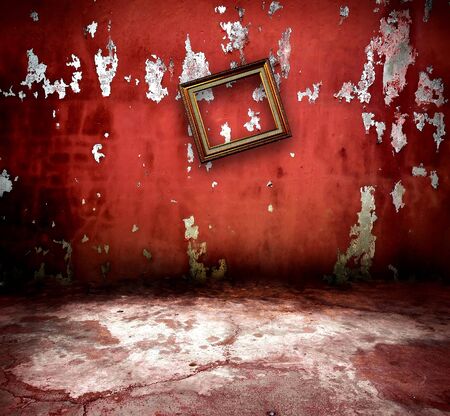 vintage room with old frameの写真素材