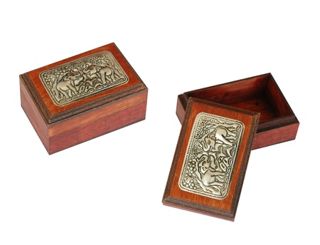 wooden boxの写真素材
