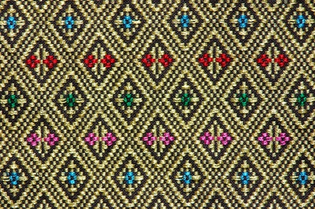 texture of thai style fabricの写真素材