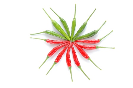 red and green isolatedの写真素材