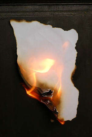 burning paperの写真素材