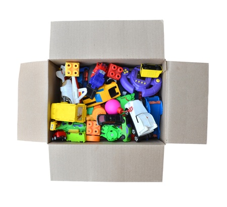 A box of unwanted toysの写真素材