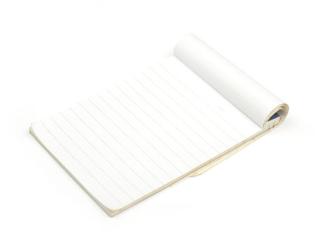 blank Paper tablet on white backgroundの写真素材