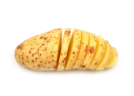 potato isolated on white backgroundの写真素材