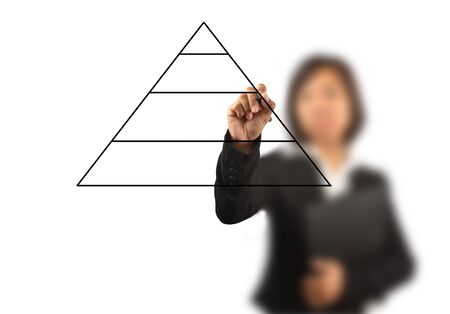 working women write business diagramの写真素材