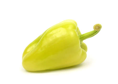 Green pepper isolated on white background. の写真素材