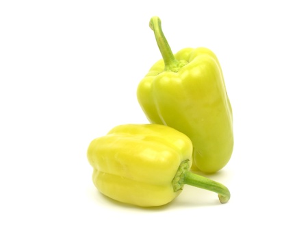 Green pepper isolated on white background. の写真素材