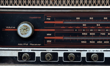  Vintage radio dial close upの写真素材