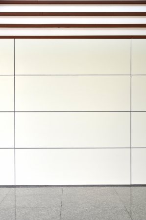 white wall and granite floorの写真素材
