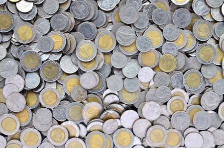 Thai Baht Coins backgroundの写真素材