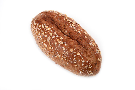 whole wheat bread isolated on white backgroundの写真素材
