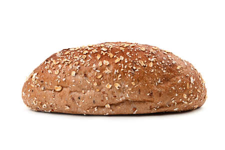 whole wheat bread isolated on white backgroundの写真素材