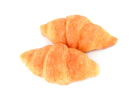 croissant isolated on white backgroundの写真素材