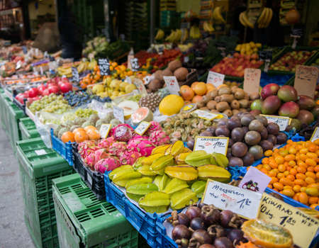 local vegetable market in vienna austriaの写真素材