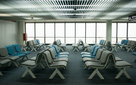 waiting section in the airportの写真素材