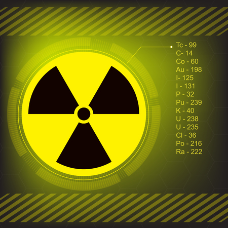 nuclear radiation warning symbol vectorのイラスト素材