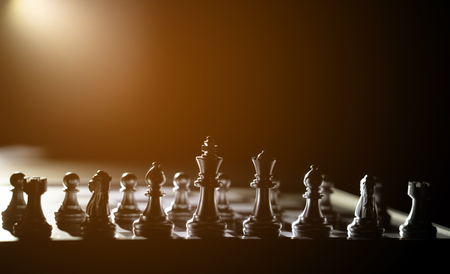 chess board game concept for competition and strategyの写真素材