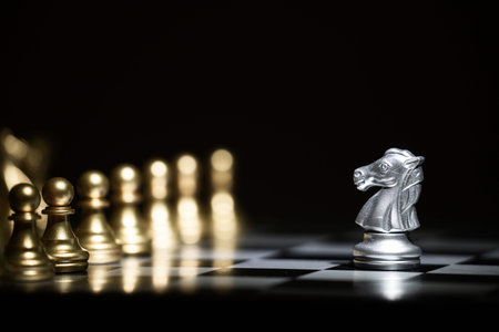 chess board game concept for competition and strategyの写真素材
