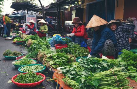 Hoian Market Vietnam - 12 January, 2020: Hoi An ancient town market, Hoi An is one of the most popular destinations in Vietnam.のeditorial素材