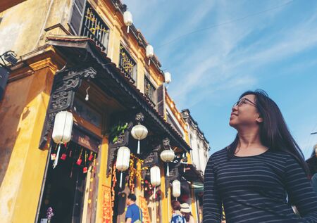 Hoian, Vietnam - 12 January, 2020: Hoi An ancient town, world heritage. Hoi An is one of the most popular destinations in Vietnam.のeditorial素材