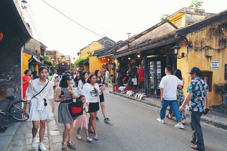 Hoian, Vietnam - 12 January, 2020: Hoi An ancient town, world heritage. Hoi An is one of the most popular destinations in Vietnam.のeditorial素材