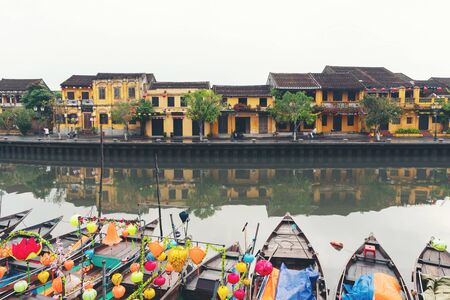 Hoian, Vietnam - 12 January, 2020: Hoi An ancient town, world heritage. Hoi An is one of the most popular destinations in Vietnam.のeditorial素材