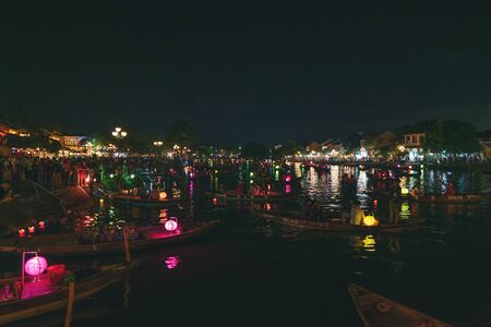 Hoian, Vietnam - 12 January, 2020: Hoi An ancient town, world heritage. Hoi An is one of the most popular destinations in Vietnam.のeditorial素材