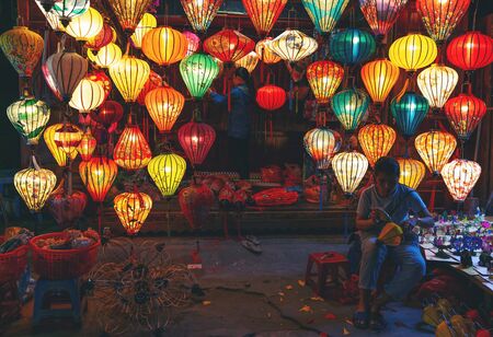 Hoian, Vietnam - 12 January, 2020: Hoi An ancient town, world heritage. Hoi An is one of the most popular destinations in Vietnam.のeditorial素材