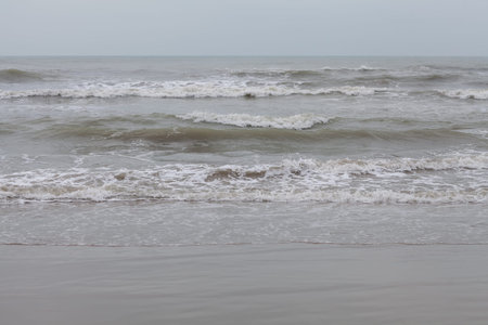 gloomy sea in nasty weather