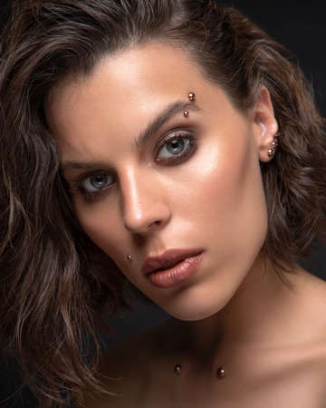 glamorous beauty portrait of gorgeous femaleの写真素材