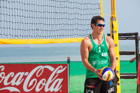 Thailand - April, 14: Samila-Chang AVC Beach Volleyball Tour-Samila Open 15th. 14-18 April 2014. Samila beach,Songkhla, Thailandのeditorial素材