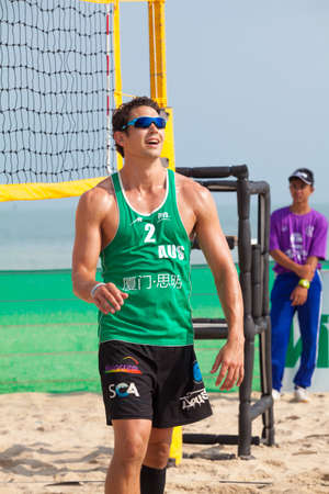 Thailand - April, 14: Samila-Chang AVC Beach Volleyball Tour-Samila Open 15th. 14-18 April 2014. Samila beach,Songkhla, Thailandのeditorial素材