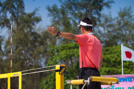 Thailand - April, 14: Samila-Chang AVC Beach Volleyball Tour-Samila Open 15th. 14-18 April 2014. Samila beach,Songkhla, Thailandのeditorial素材