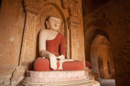 Buddha statue inside ancient pagodaのeditorial素材