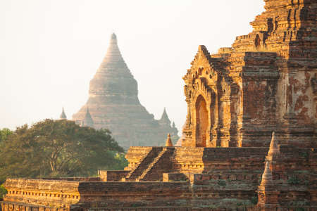 Beautiful sunset at Bagan, Myanmar.の写真素材