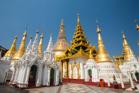 Golden pagoda, Shavedagon pagoda, Yangon,Myanmar